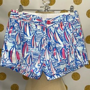 Lilly Pulitzer Callahan Short, Red Right Return, Size 2, MINT